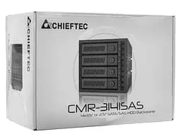 Зовнішня кишеня Chieftec CMR-3141SAS 3x5.25" - 4x3.5" HDDs Hot-Swap Metal (CMR-3141SAS) - мініатюра 5