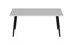 Стіл журнальний Монтана Ferrum-decor 45x100x50 Чорний метал ДСП Білий 16 мм (FRD-106717) - мініатюра 5