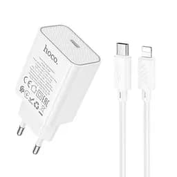 Адаптер мережевий HOCO Type-C to Lightning Benefit single port charger set C143A |1Type-C, 3A/20W, PD/QC| - мініатюра 3
