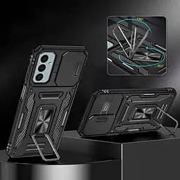Ударостійкий чохол Camshield Army Ring для Samsung Galaxy S25 FE Чорний / Black - мініатюра 3
