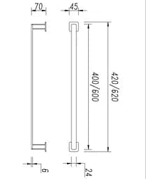 Тримач для рушників Omnires Nelson black mat (NL80214BL) - мініатюра 2
