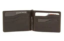 Чоловічий шкіряний затискач для грошей GRANDE PELLE 12х8х1 см acs0024460 - мініатюра 2