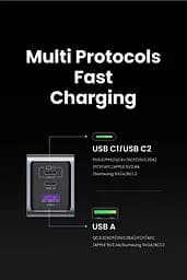 Зарядний пристрій Ugreen X757 Nexode Pro 100w 3 виходи - мініатюра 8