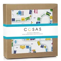 Пелюшки муслінові Cosas Railway 75x75 см, блакитні
