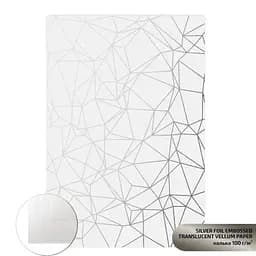 Калька напівпрозора з тисненням „Silver Polygon“, 21х29,7см, 100 г/м2, ROSA TALENT