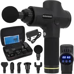 Масажний пістолет - масажер для тіла Heckermann 20в1 + чохол