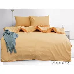 Комплект постільної білизни TAG Tekstil Євро Кремовий 000163407 (Apricot Cream)