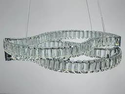 Сучасна підвісна LED-люстра з кришталем Diasha D8920/600x400CH, 86W, хром, 58×40 см - мініатюра 4