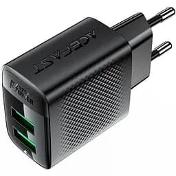 Зарядний пристрій Acefast 2xUSB 12W (USB-Ax2) A86 Black (6974316283270) - мініатюра 6