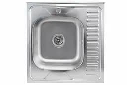 Кухонная мойка из нержавеющей стали Platinum сатин 6060 L (0,7/160 мм), Satin