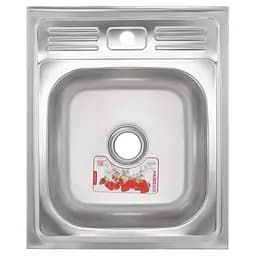 Кухонна мийка накладна ZerixZ5060-04-160E satin ZX1610, Нержавіюча сталь
