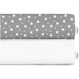 Набір простирадл полуторне Cosas WHITE/GREY STARSFALL 155х240 см (SetSheet_White_StarfallGrey_155х240)