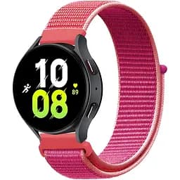 Ремешок нейлоновый на липучке BeWatch для Samsung Galaxy Watch 4/5/6 Коралловый (1011347.3UW)