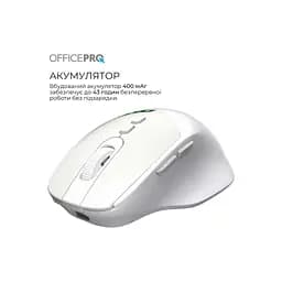 Мишка OfficePro M520W Wireless/Bluetooth White (M520W) - мініатюра 10