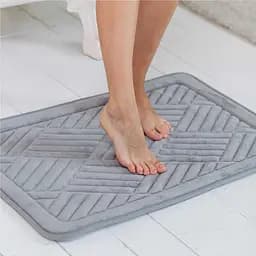 Килимок для ванної і туалету Lovely Svi м’який, абсорбуючий, нековзний 50 x 80 x 1.5 Сірий (2565040) - мініатюра 2