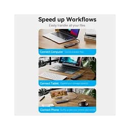 Кишеня зовнішня Vention SSD M.2 (NVME) M-key USB Type-C 3.2 10Gbps Heat Sink Aluminum (KPKH0) - мініатюра 8