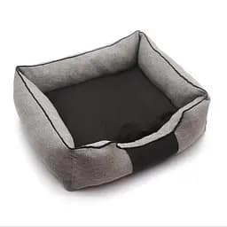 Лежак для собак та котів Zoo-hunt Герос прямокутний бежевий+коричневий №2 50х65х18 см