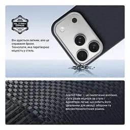 Чехол ArmorStandart BlackIcon Aramid Plain MagCase для Apple iPhone 17 Pro Black (ARM90160) - мініатюра 4