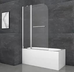 Шторки скляні на ванну Koer SR BS04-95x140-TR-01 прозоре скло 6 мм, хром KR5403, Універсальна, прозорий, хром - мініатюра 9