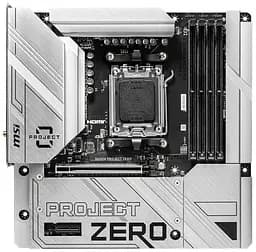 Материнська плата MSI B650M PROJECT ZERO (B650M PROJECT ZERO) (Socket AM5, AMD B650, Micro-ATX) Б/в