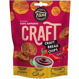 Гренки ржано-пшеничные Flint Craft Bread chips Соус барбекю 80 г