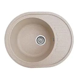 Кухонная мойка из искусственного камня овальная WiZ №11 620х500 мм (Бежевая)