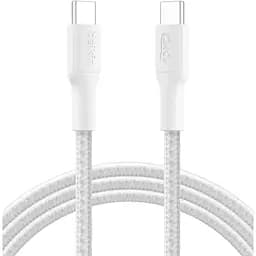 Belkin Кабель USB-C > USB-C заряджання/синхронізації 2м, 240Вт, Type-C, плетен, білий