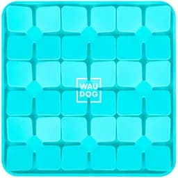 Миска-коврик для собак и кошек Waudog Silicone для поиска корма 205х205х17 мм голубой