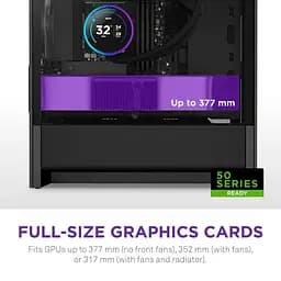 Корпус NZXT H3 Flow Tempered Glass без БЖ Black (CC-H31FB-01) - мініатюра 2