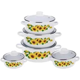 Набір емальованого посуду Vanora Home Sun Flower 5 предметів (VN-E-C550)