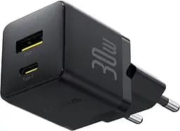 Мережевий зарядний пристрій швидкісний блок живлення Baseus Palm Fast Charger C+U 30W черный (P1011160A113-00) - мініатюра 2
