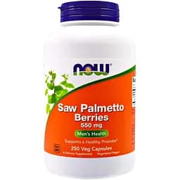 Со Пальметто Now Foods Saw Palmetto ягоды 550 мг 250 вегетарианских капсул