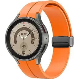 Ремінець для Samsung Galaxy Watch 4 40mm - помаранчевий ширина кріплення 20мм силікон Watchbands Cls-black (W33-6WB39441171)