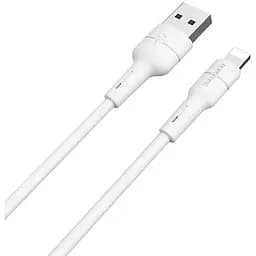 Кабель Borofone BX30 USB to iP 2.4A 1 м silicone TPE connectors білий