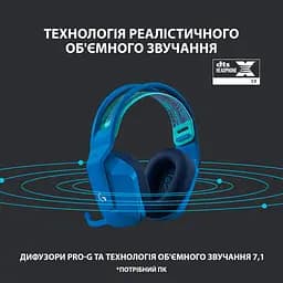 Навушники Logitech G733 Lightspeed Wireless RGB Gaming Headset Blue 981-000943 - мініатюра 10