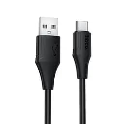 Дата кабель Hoco X124 Bien silicone USB to Type-C 3A (1m) Black
