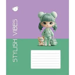 Зошит шкільний Школярик на скобі у клітинку 18 аркушів 25 шт. в упаковці