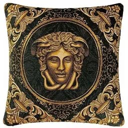 Наволочка Прованс Arte di lusso-1, 45х45 см чорна із золотим (25633)