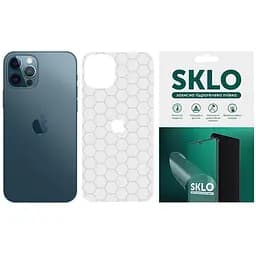 Захисна гідрогелева плівка SKLO Back (тил+лого) Transp. для Apple iPhone 13 mini (5.4) Прозорий / Соти