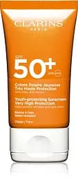 Солнцезащитный крем для лица 50 мл Clarins Youth-Protecting Sunscreen SPF 50