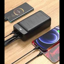 Повербанк XO PR160, портативний зовнішній акумулятор, швидка зарядка, LED-дисплей, ліхтарик, чорний - мініатюра 5
