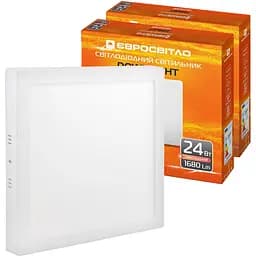 Набор светильник точечный накладной Євросвітло 24Вт квадрат LED-SS-300-24 4200К 2 шт. (59018)