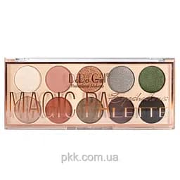Тіні для повік перламутрові DoDo Eye Shadow Palette 10 кольорів,No 03 Перламутрово-матові Персикові