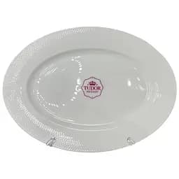 Блюдо порцелянове овальне Tudor СІТКА 25 см (TU1045-2)