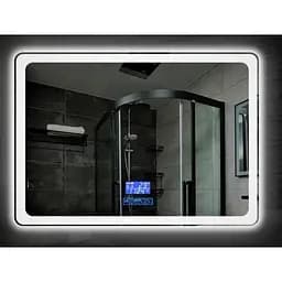 Дзеркало Dusel DE-M3051 75x100 см з годинником і Bluetooth, Білий