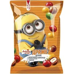 Драже Любимов Kids арахіс у молочному шоколаді та кольоровій глазурі 50 г