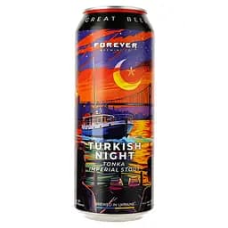 Пиво Forever Brewing co Turkish Night темное нефильтрованное 7% ж/б 0.5 л
