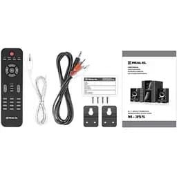 Колонки 2.1 M-355 Black сателіти 2 x 12 Вт REAL-EL teh0021034 - мініатюра 7