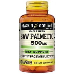 Натуральна добавка Mason Natural Saw Palmetto 500 mg, 60 капсул
