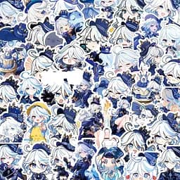 Стікерпак Набір наклейок GeekLand Геншин Імпакт Genshin Impact Фуріна Furina 100 штук SP WD FU 02